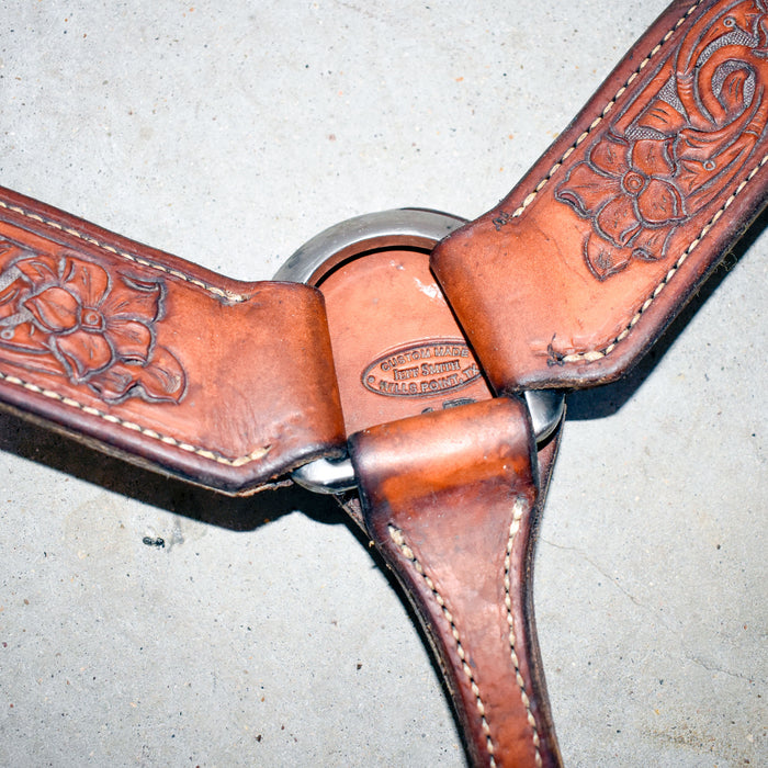 Used Jeff Smith Floral Tooled Breast Collar Sale Barn Jeff Smith