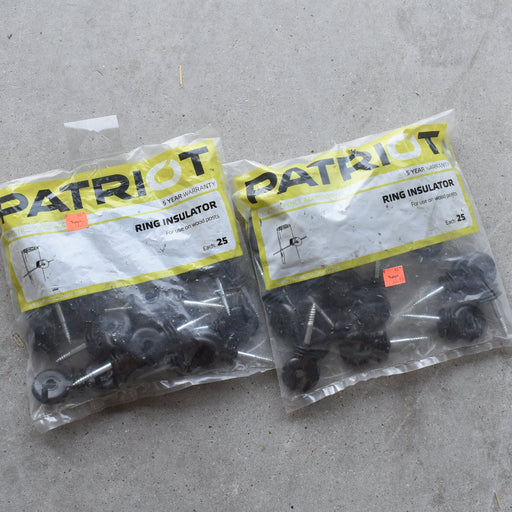NEW Discontinued Patriot Ring Insulator 25pk Bundle Of 2 Sale Barn Patriot