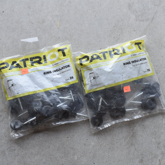 NEW Discontinued Patriot Ring Insulator 25pk Bundle Of 2 Sale Barn Patriot
