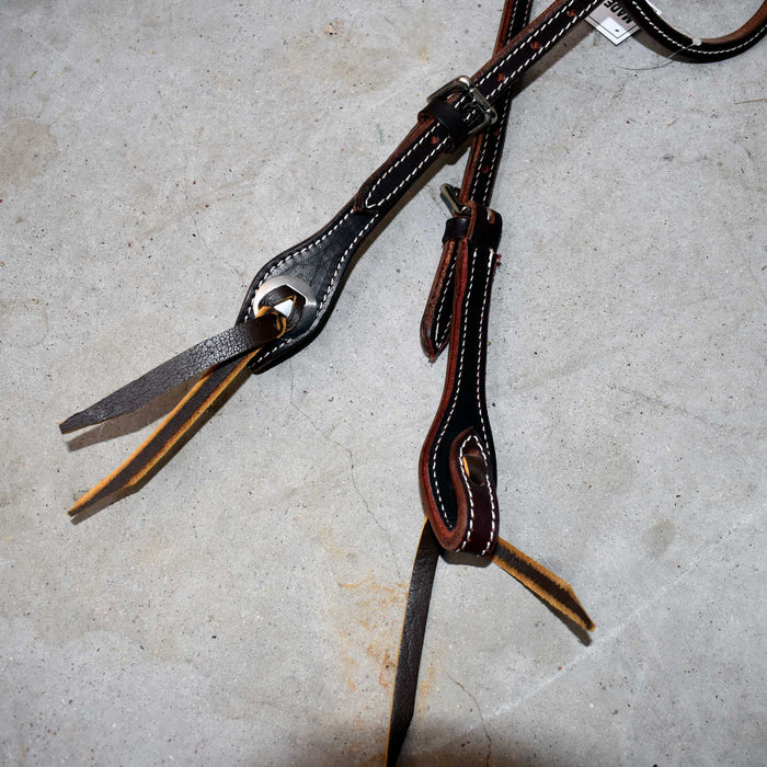 NEW Heavy Oiled One Ear Headstall Sale Barn misc