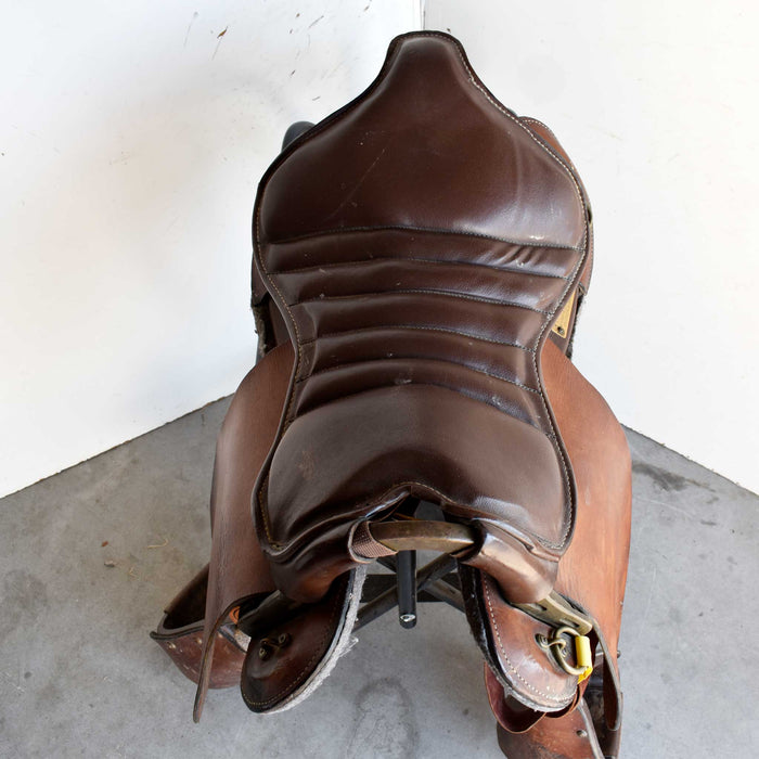 Used 17" Grey Fox Leather Rider Saddle Sale Barn Grey Fox Leather