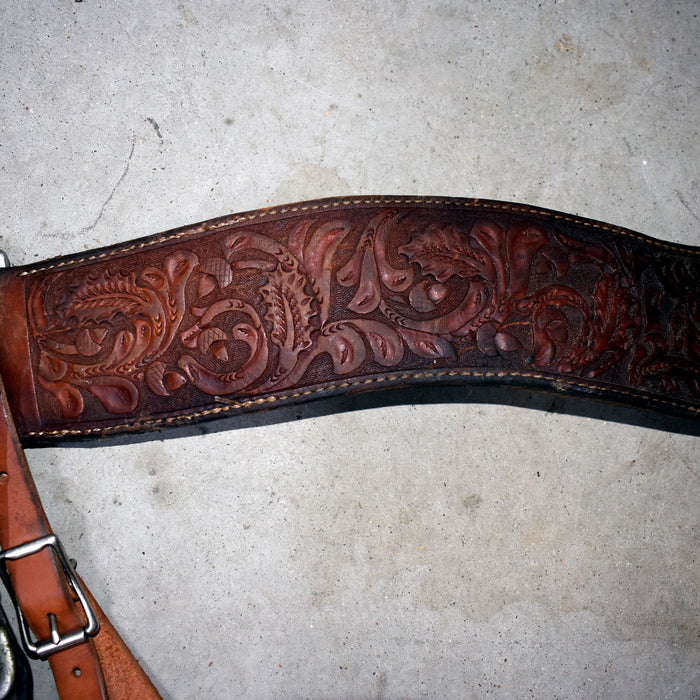 Used 32" Floral Tooled Tripping Collar Sale Barn Misc