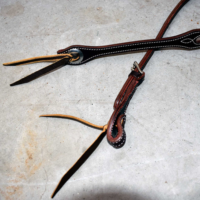 NEW Heavy Oiled Split Ear Headstall Sale Barn misc