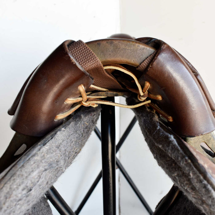 Used 17" Grey Fox Leather Rider Saddle Sale Barn Grey Fox Leather