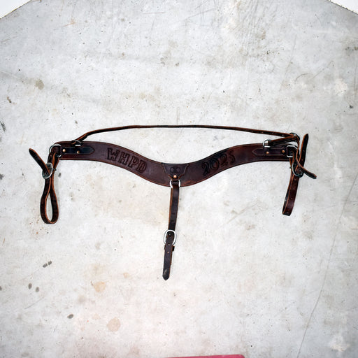 Used 34" Ross Bullinger Tripping Collar with Wither Strap - Wild Horse Prairie Days Sale Barn Ross Bullinger