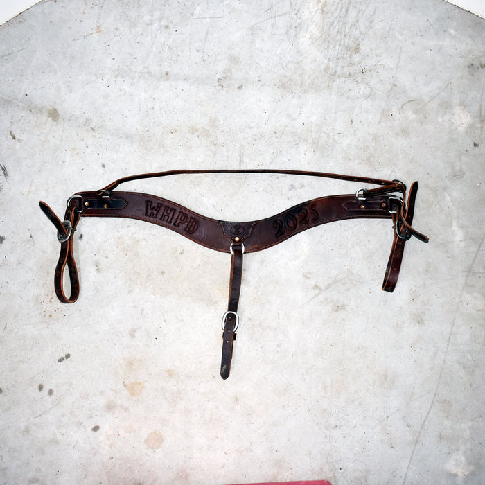 Used 34" Ross Bullinger Tripping Collar with Wither Strap - Wild Horse Prairie Days Sale Barn Ross Bullinger