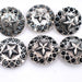 NEW Silver Star With Black Rhinestone Concho Set Of 8 Sale Barn TESKEY'S