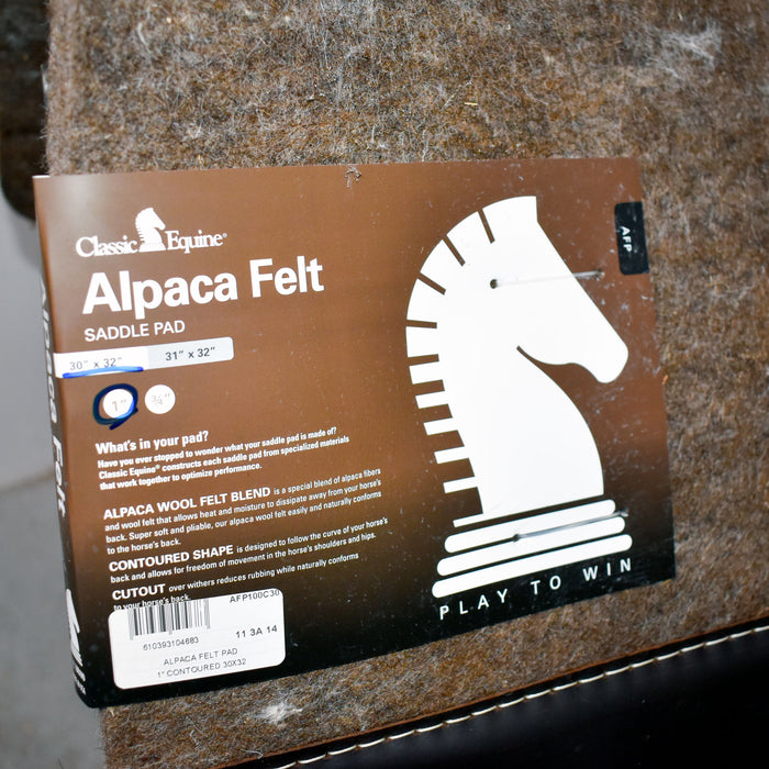 NEW Classic Equine Alpaca Felt Saddle Pad Sale Barn Classic Equine