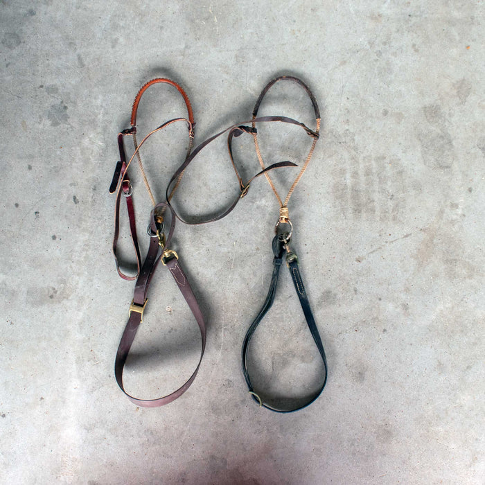 Used Assorted Rope Nosebands With Nylon Tiedown Set Of 2 Sale Barn Misc
