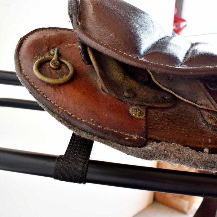 Used 17" Grey Fox Leather Rider Saddle Sale Barn Grey Fox Leather