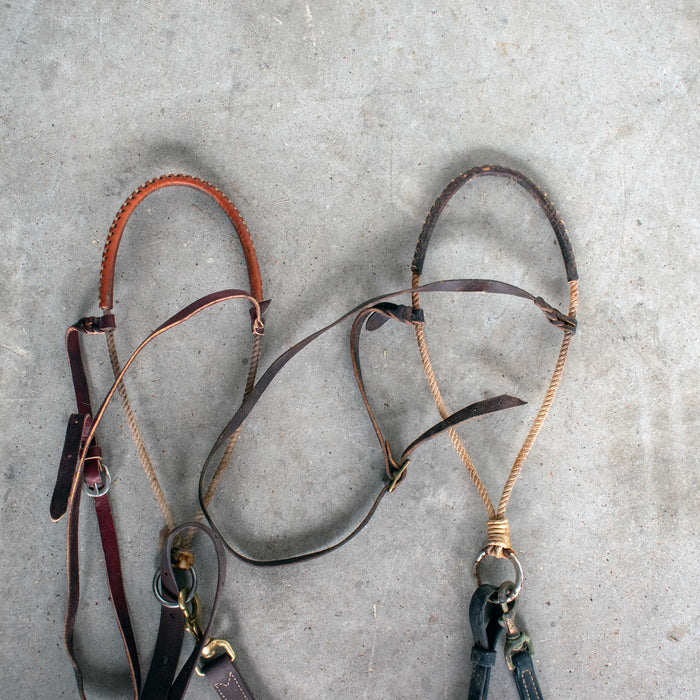 Used Assorted Rope Nosebands With Nylon Tiedown Set Of 2 Sale Barn Misc