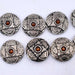 NEW Silver With Orange Floral Concho Set Of 8 Sale Barn TESKEY'S