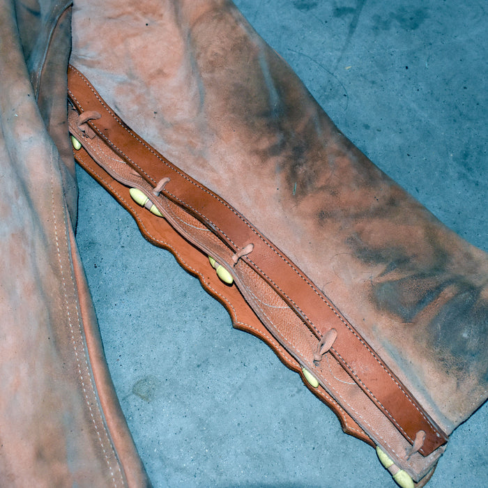 Used Peach Leather Tooled Chinks Sale Barn misc