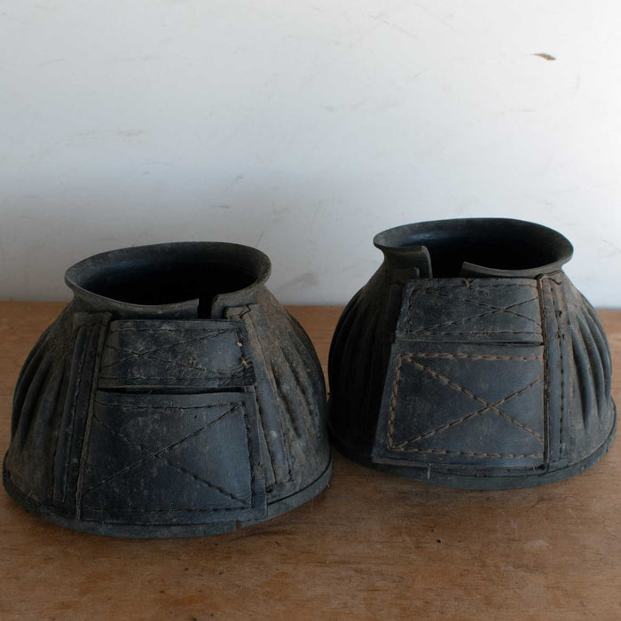 Used Medium Black Rubber Guard Bell Boots Sale Barn Misc