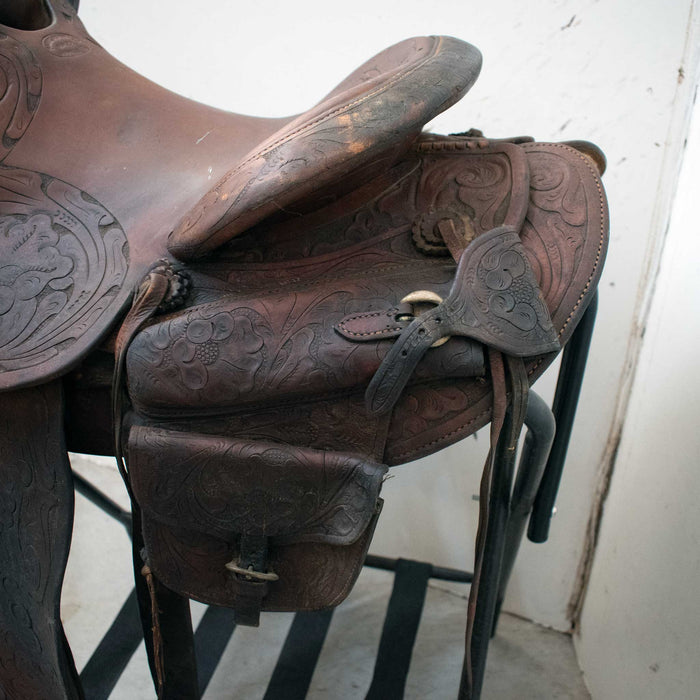Used 15" Maddox Non-Rider Decor Only Saddle Sale Barn Maddox