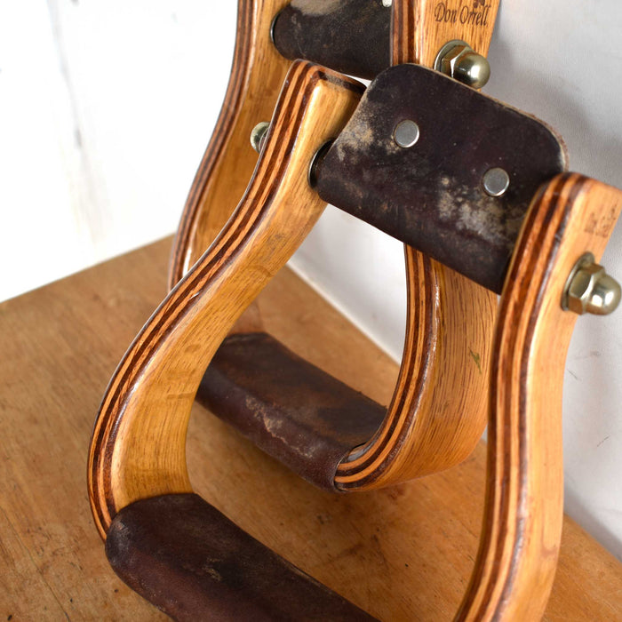 Lightly Used Don Orell Wooden Stirrups