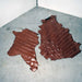 NEW Medium Brown Top Grain Leather Hide Pieces Set Of 2 Sale Barn misc