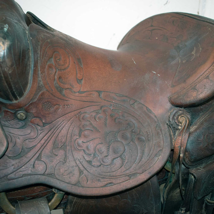 Used 15" Maddox Non-Rider Decor Only Saddle Sale Barn Maddox