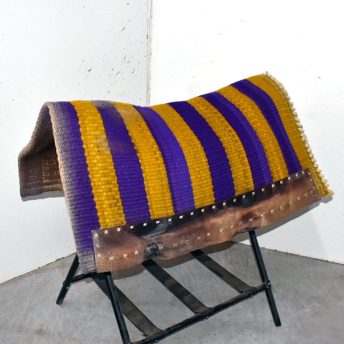 Used Purple With Yellow Striped Saddle Blanket Sale Barn Misc