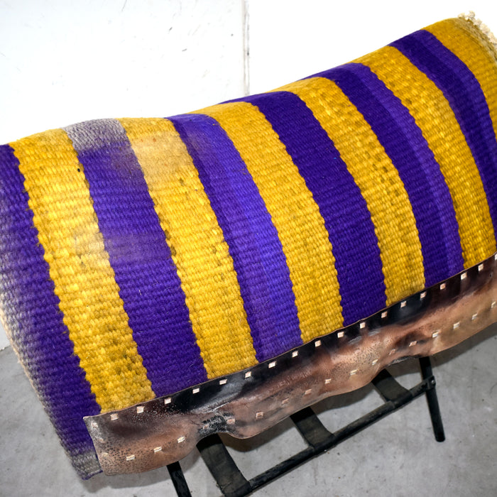 Used Purple With Yellow Striped Saddle Blanket Sale Barn Misc