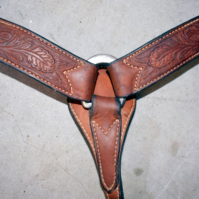 Used Floral Tooled Breast Collar Sale Barn Misc