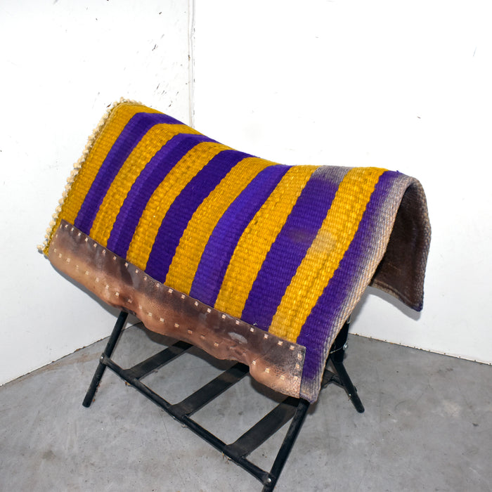 Used Purple With Yellow Striped Saddle Blanket Sale Barn Misc