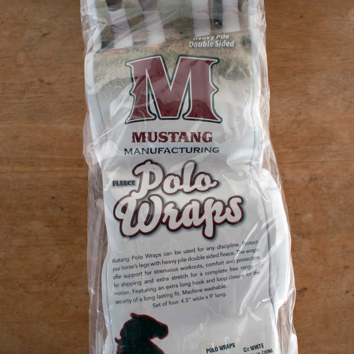 Like NEW Mustang White Polo Wraps Set Of 4 Sale Barn Mustang