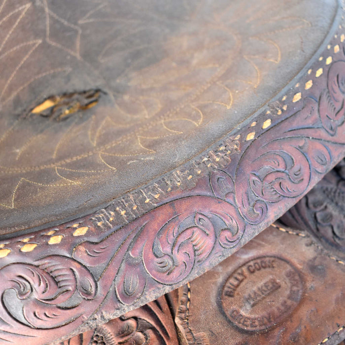 Used 15" Billy Cook Non-Rider Decor Only Saddle