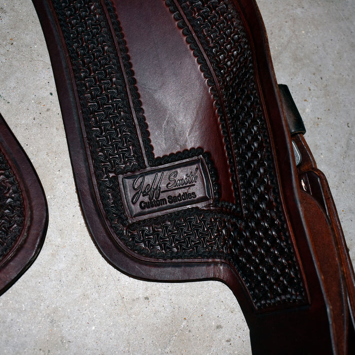 Like NEW Jeff Smith Tooled Heavy Oiled Fenders Sale Barn Jeff Smith