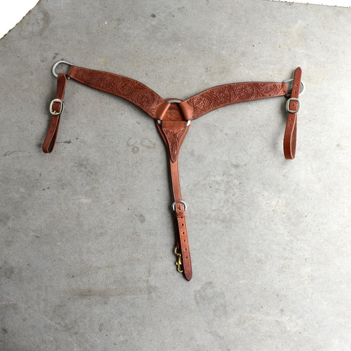 Used Relentless Floral Tooled Breast Collar Sale Barn RELENTLESS