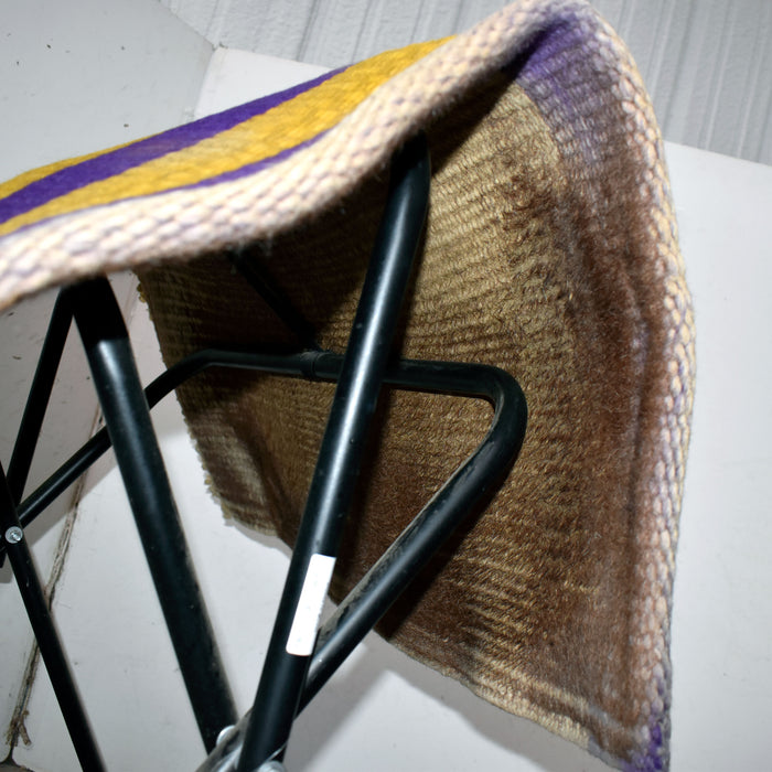 Used Purple With Yellow Striped Saddle Blanket Sale Barn Misc