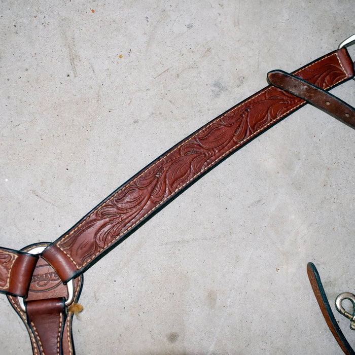 Used Teskey's Floral Tooled Breast Collar Sale Barn Teskey's