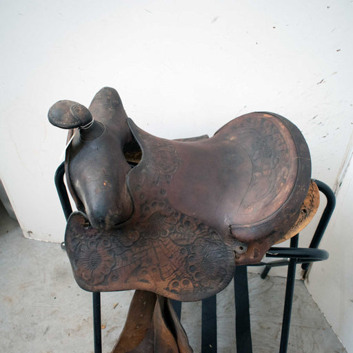 Used 14" Non-Rider Decor Only Saddle Handnade Buck Steiner Sale Barn misc