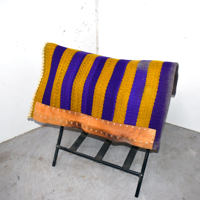 Used Purple With Yellow Striped Saddle Blanket Sale Barn Misc