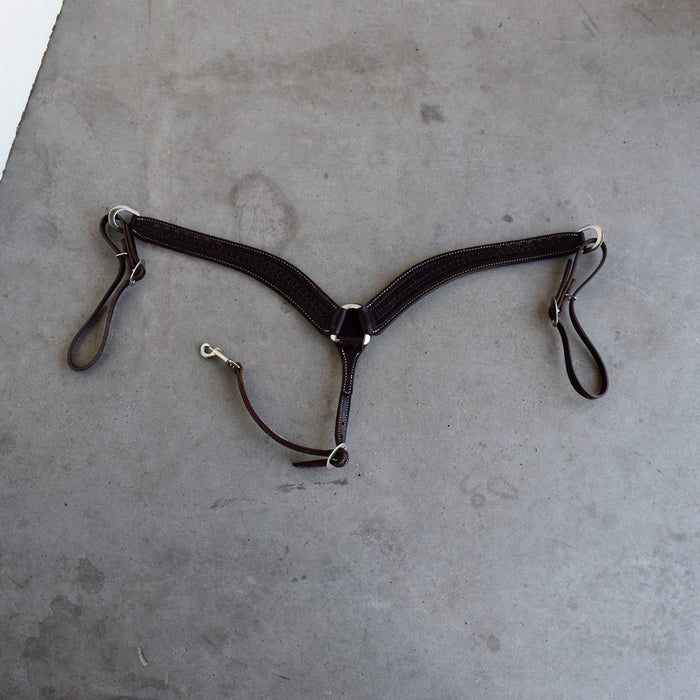 NEW Jeff Smith Geometric Tooled Breast Collar Sale Barn Jeff Smith