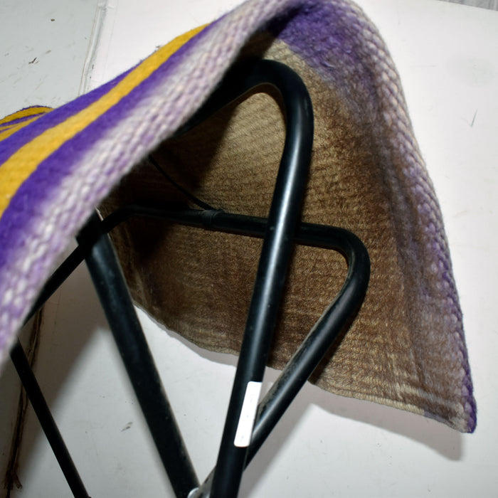 Used Purple With Yellow Striped Saddle Blanket Sale Barn Misc