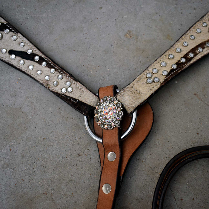 Used Rhinestone Zebra Breast Collar With Matching Noseband Rope Halter & One Ear Headstall Sale Barn misc