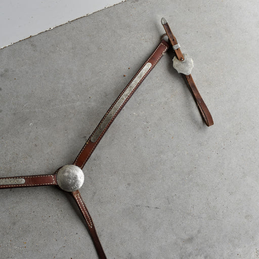 Used Floral Engraved Metal Plated Breast Collar Sale Barn Teskey's