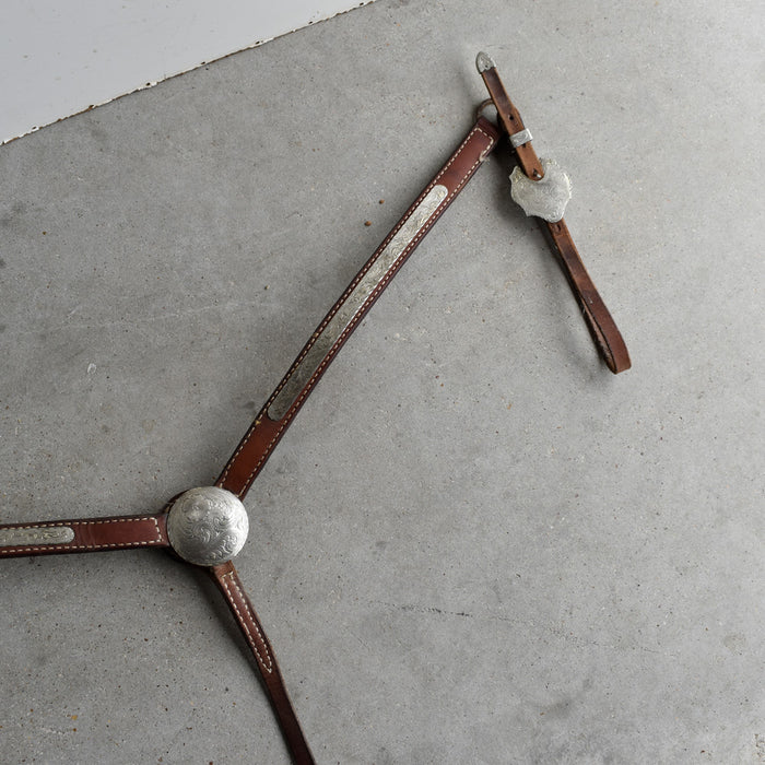 Used Floral Engraved Metal Plated Breast Collar Sale Barn Teskey's