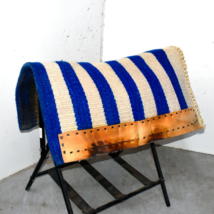 Used Blue/ White Striped Saddle Blanket Sale Barn Misc