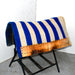 Used Blue/ White Striped Saddle Blanket Sale Barn Misc