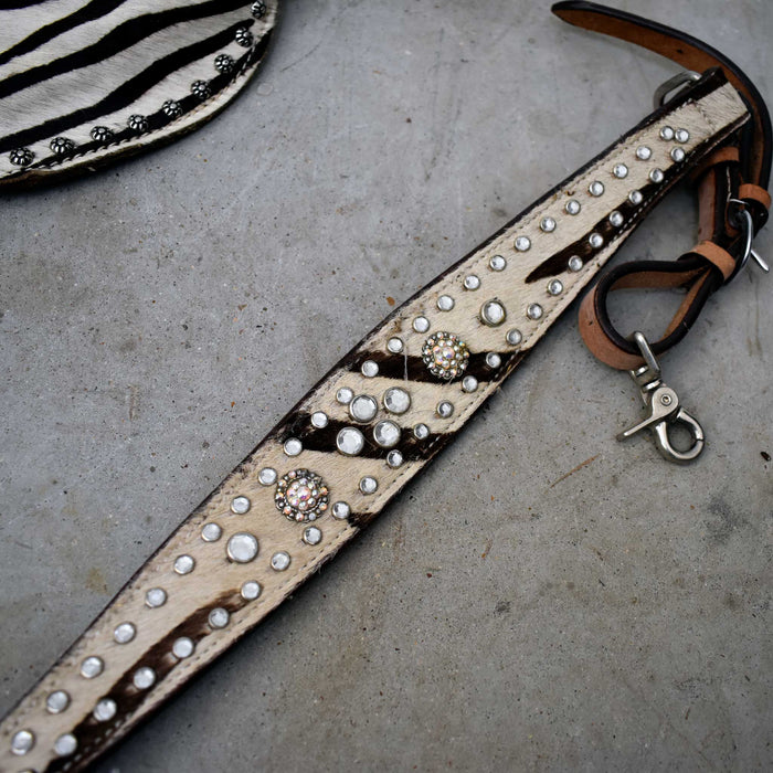 Used Rhinestone Zebra Breast Collar With Matching Noseband Rope Halter & One Ear Headstall Sale Barn misc