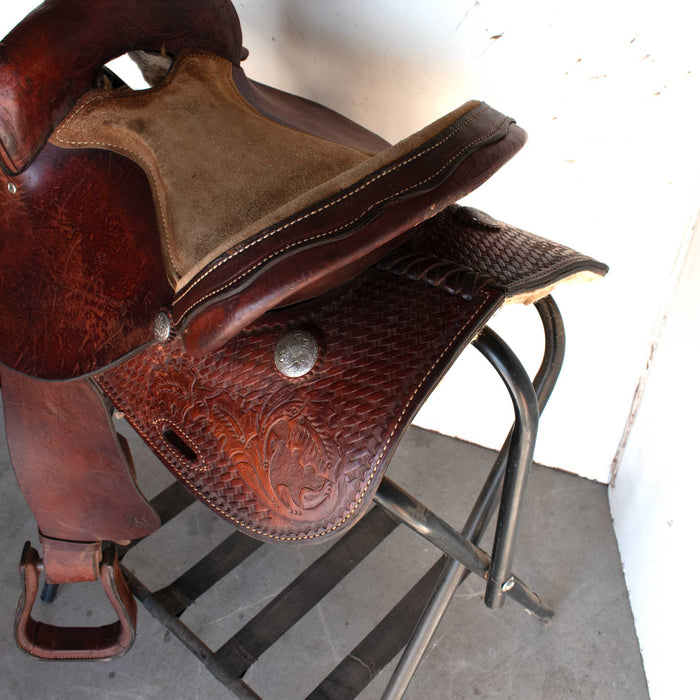 Used 15" J Black Rider Saddle Sale Barn MISC