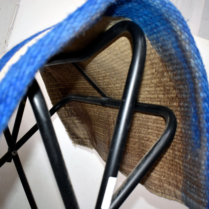 Used Blue/ White Striped Saddle Blanket Sale Barn Misc