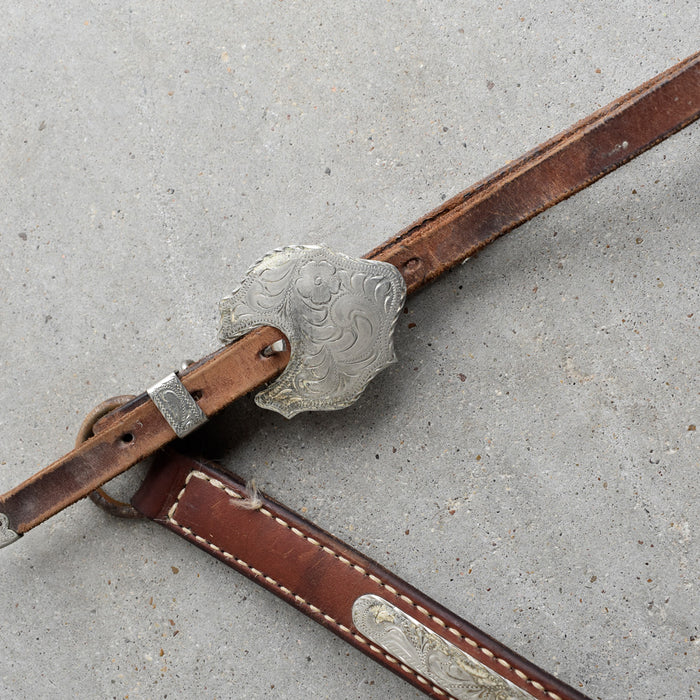 Used Floral Engraved Metal Plated Breast Collar Sale Barn Teskey's