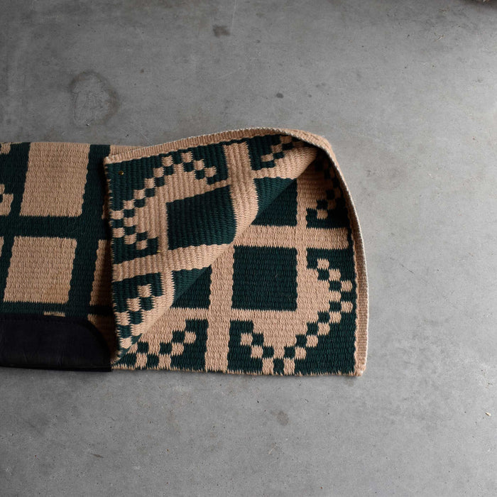 Used Geometric Green & Tan Saddle Blanket Sale Barn Teskey's