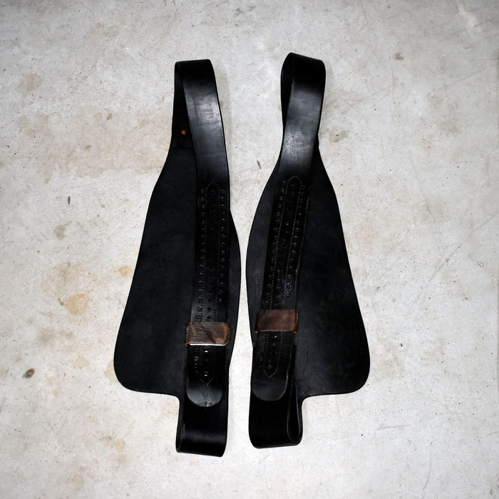 Like NEW Jeff Smith Black Floral Tooled Fenders Sale Barn Jeff Smith