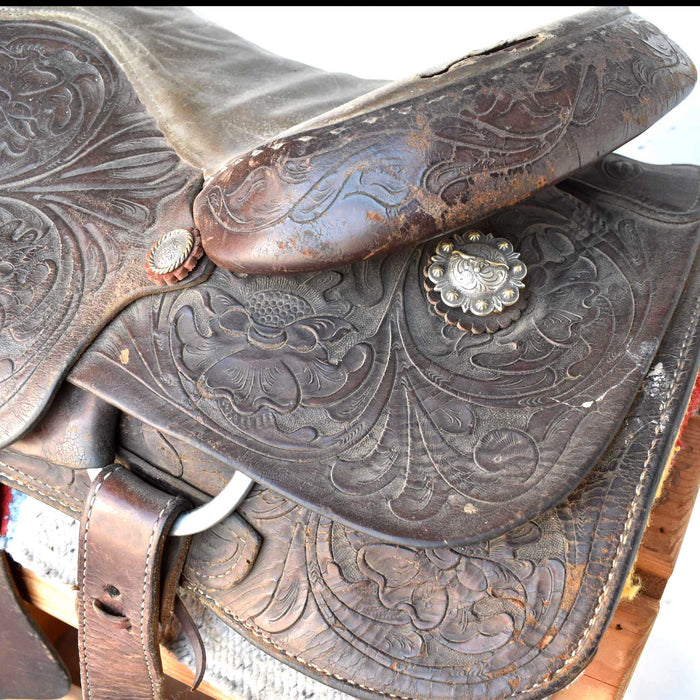 Used 16" Joe Vega & Brothers Rider Saddle Sale Barn TESKEY'S