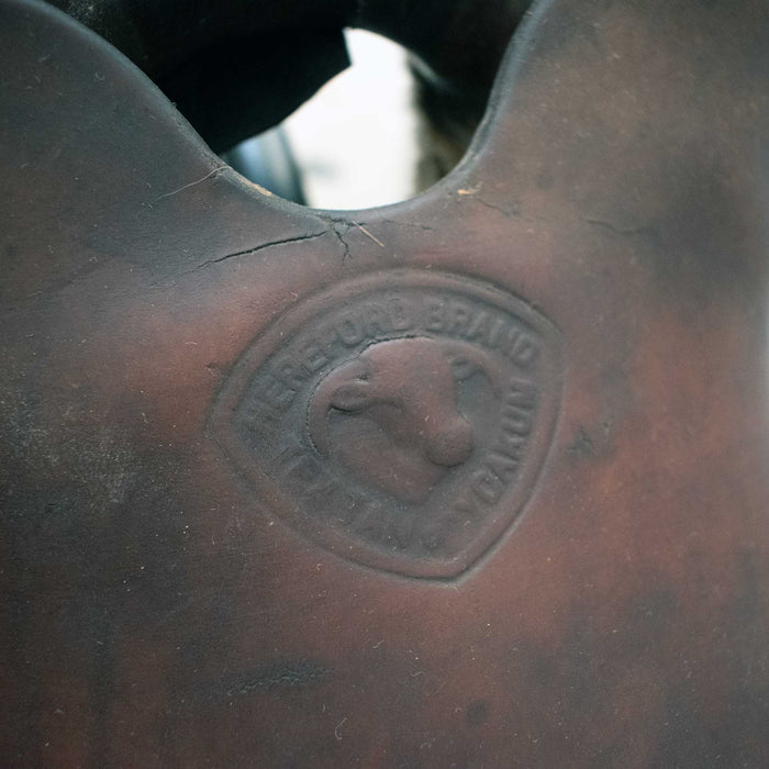 Used 14" Hereford Brand Tex Tan Yoakum Non-Rider Decor Only Saddle Sale Barn Hereford Brand Tex Tan