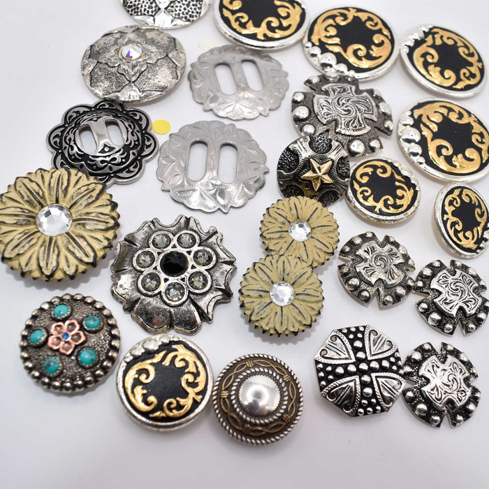 NEW Assorted Concho's Set Of 24